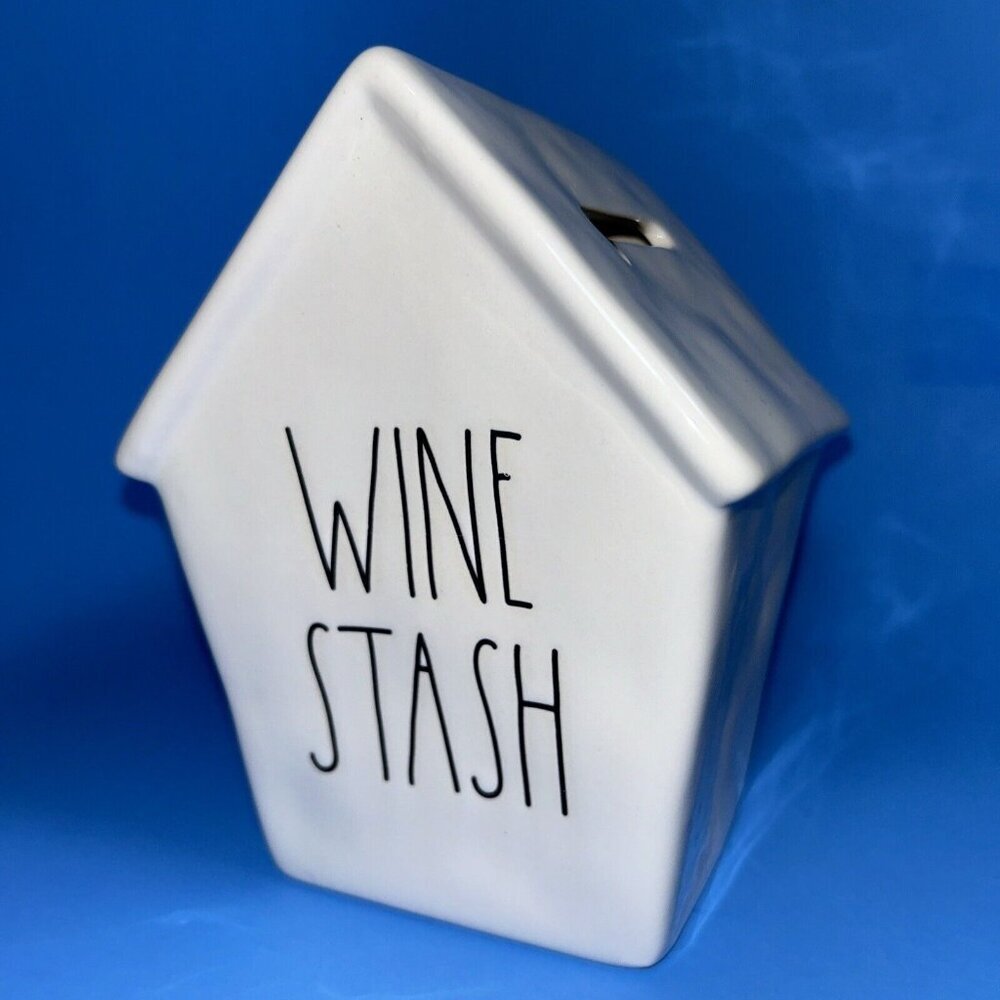 Rae Dunn Magenta Artisan Collection ~Wine Stash~ Ceramic Birdhouse Bank C2 - Picture 3 of 13